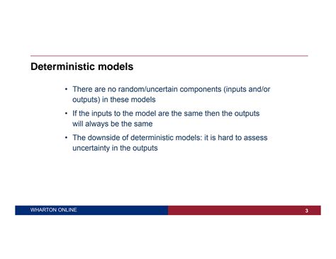 Image result for Deterministic Model Example