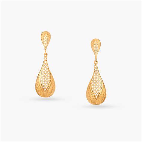 Floral Mesh Drop Earrings
