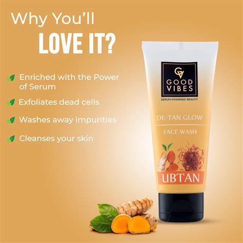 Ubtan De-Tan Glow Face Wash - 100ml – Good Vibes