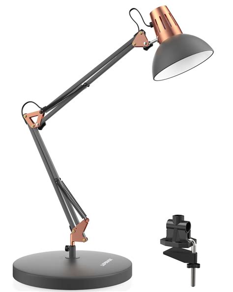 LEPOWER Metal Desk Lamp, Adjustable Goose Neck Architect Table Lamp ...