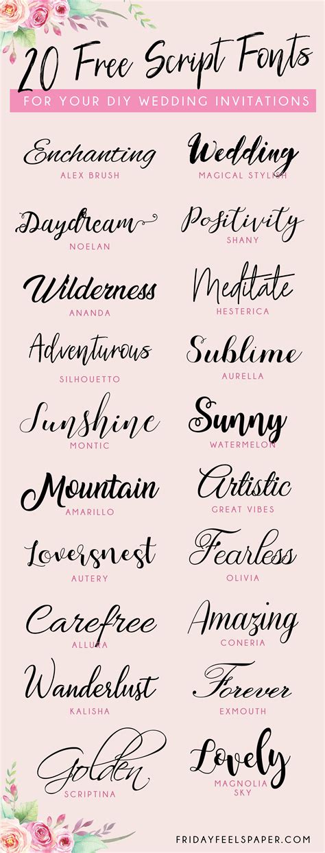 Free Wedding Invitation Fonts For Microsoft Word Resume Gallery - Free ...