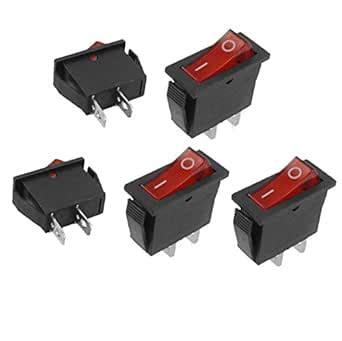 YXQ 2 Pin SPST On/Off Rocker Switch AC 16A/250V 20A/125V, 5Pieces ...