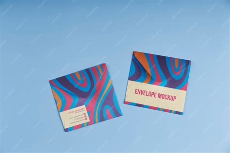 Premium PSD | Square envelope mockup design