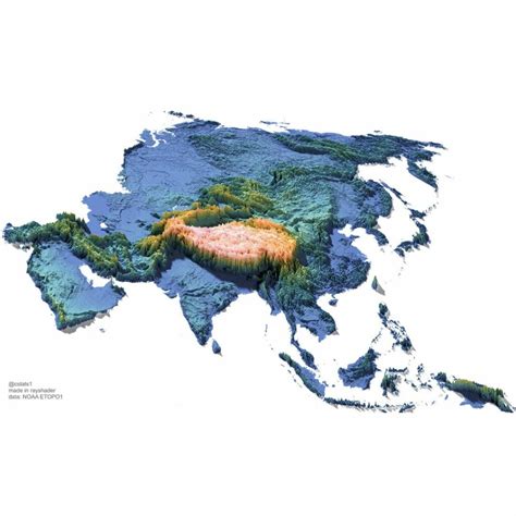 Stunning Elevation Maps of the World - Brilliant Maps
