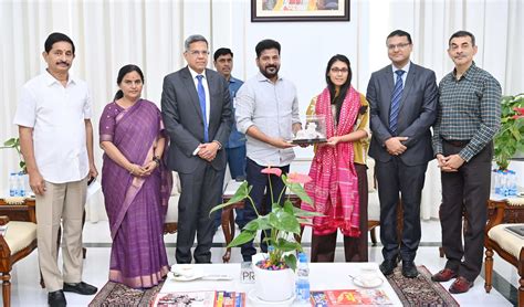 HCL Technologies chairperson Roshni Nadar meets Telangana CM Revanth