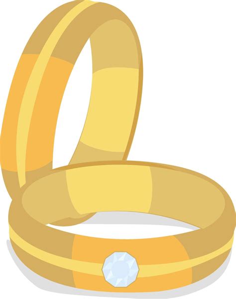 Wedding rings, illustration, vector on white background 13908349 Vector ...