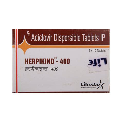 Buy Herpikind-400(1x10) Tab from Mankind Pharma Ltd in India