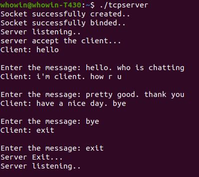 Client Server C Program Linux 的图像结果