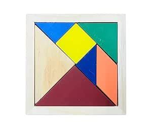 Angira handicrafts 7 Piece Wooden Tangram Puzzles for Mind Development ...