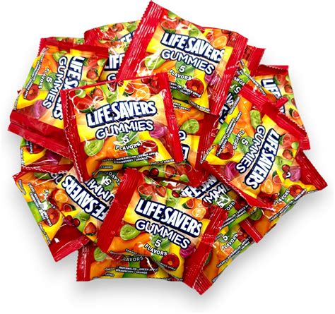 Amazon.com : Lif Saver Gummies-1.5 lbs Individually Wrapped Fun Size ...