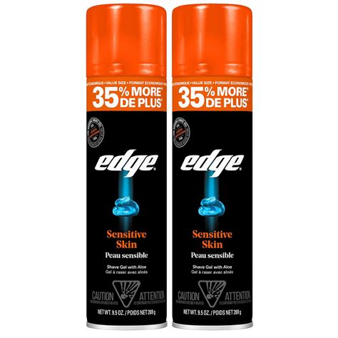 Amazon.com: Edge Shaving Gel for Men, 9.5oz, 2 Pack Mens Shave Gel with ...