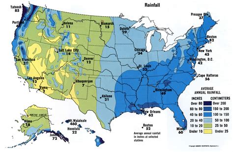 Annual Rainfall Map Washington State