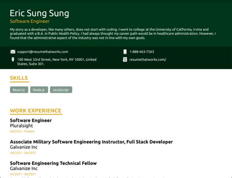 Software Engineer Resume Sample 的图像结果