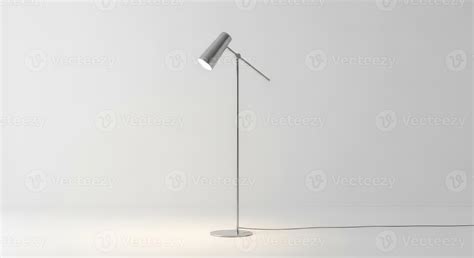 Modern silver floor lamp isolated on white background 68938234 Stock ...