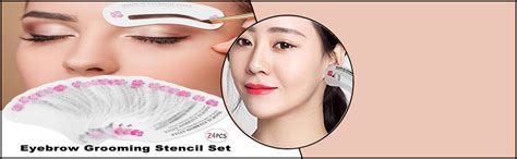 Daluci 24 Pcs Eyebrow Stencils Eyebrows Grooming Stencil Kit Shaping ...