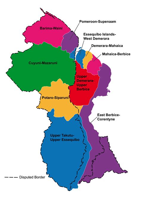 Regions of guyana map of guyana regions – Artofit