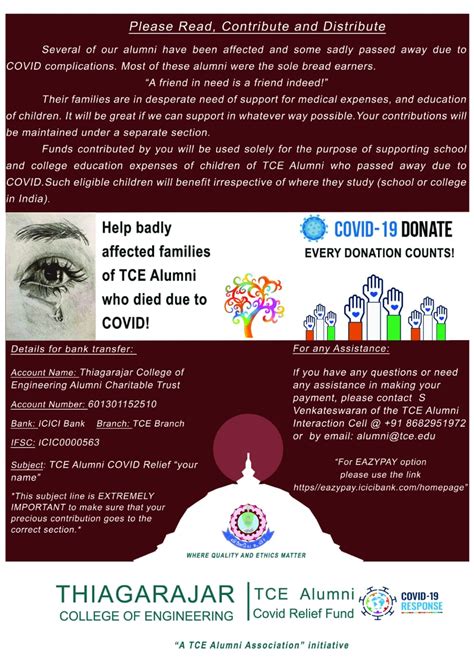 Helping Hands of TCE Alumni