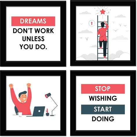 JABSY Motivational Quotes Wall Poster Framed for Living Room Bedroom ...