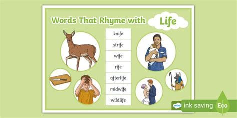 Words That Rhyme with Life Word Mat (teacher made) - Twinkl