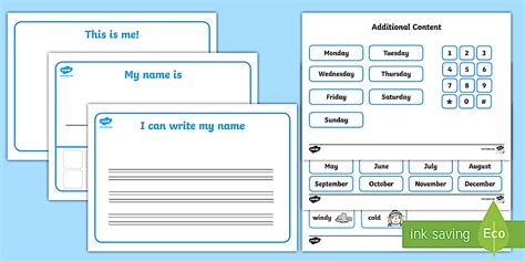 Morning Work - PDF Activity Pack - All About Me
