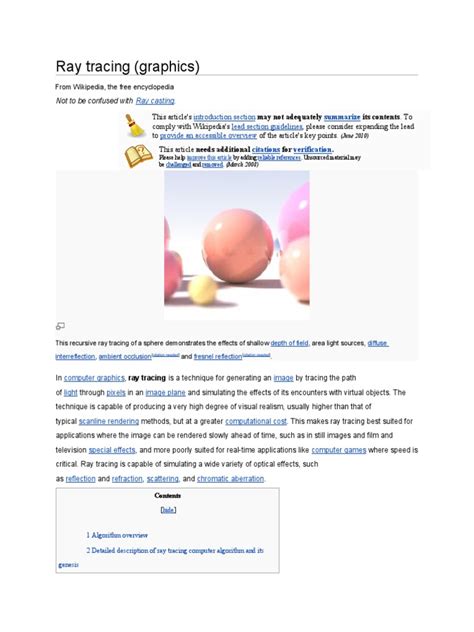 Image result for Ray Tracing Tutorials