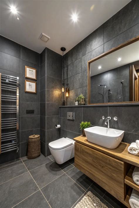 14+ Stunning Gray Bathroom Tile Ideas