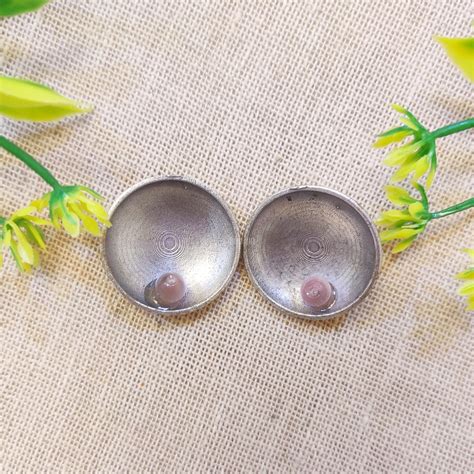 "Circ" Silver Look Alike Stud Earrings – The Beta Girl Jewellery