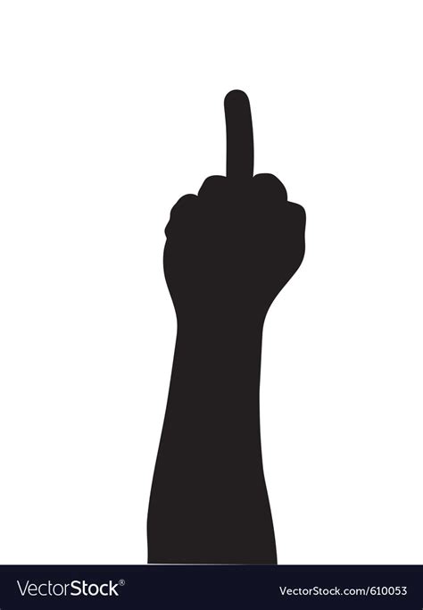 Middle finger Royalty Free Vector Image - VectorStock