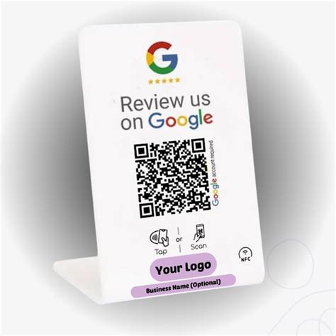 Custom Review Stand – Personalized Acrylic QR Standee for Counter/Desk ...