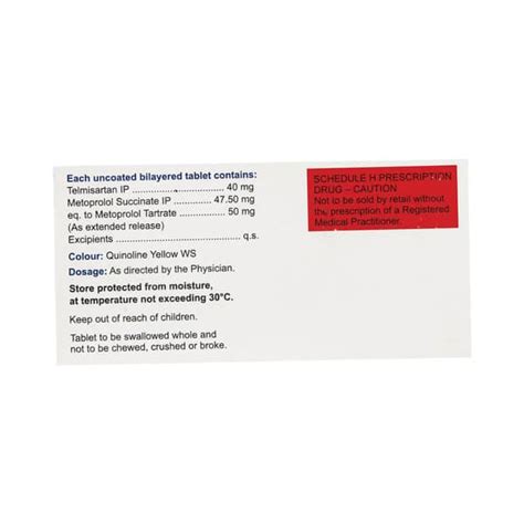 Telgard M 50/40mg Strip Of 10 Tablets: Uses, Side Effects, Price ...