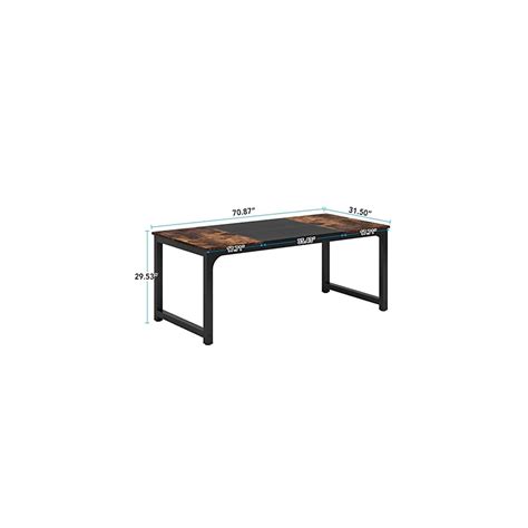 Buy Tribesigns 71x31.5 Dining Table, Industrial Kitchen Table for 6-8 ...