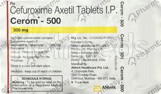Cerom-500 Tablet: Uses, Side-effects, Price, Dosage & More Info - PharmEasy