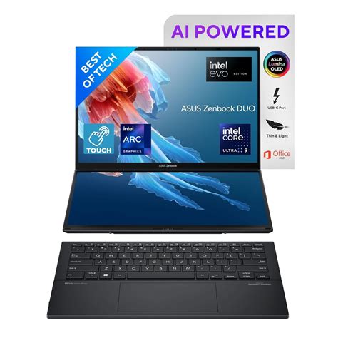 ASUS ZENBOOK DUO OLED (2024), 14" (35.56CM) FHD OLED TOUCH DISPLAY, IN ...