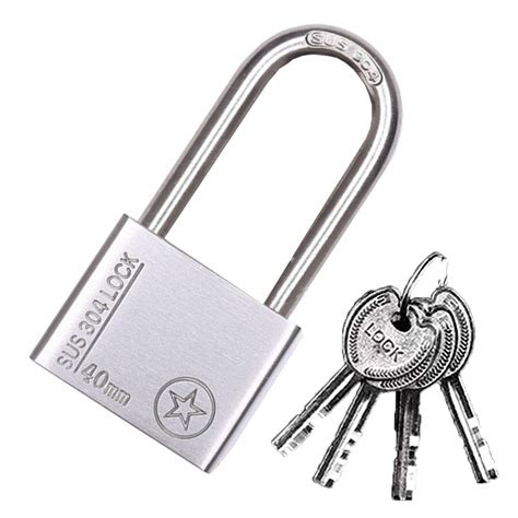 Buy 40mm Long Beam Padlock with 4 Keys,Master Padlock with Key,Locker ...