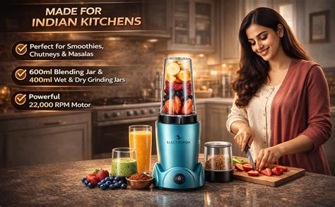 Buy Electrofox Belndo+ 2 Jar Bullet Nutri 750 W Juicer Mixer Grinder (2 ...