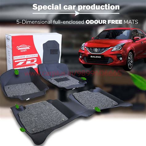 KMH Velcro 5D + COIL MATS for Maruti Suzuki Baleno (1st GEN, Black ...