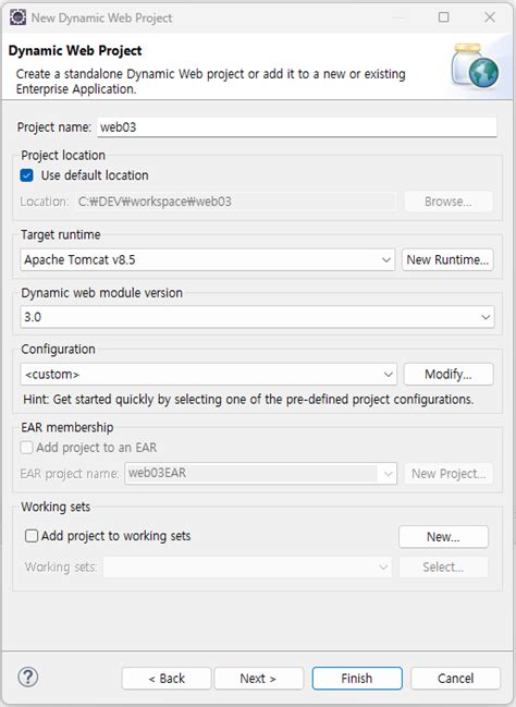 Dynamic Web Project in Spring 的图像结果