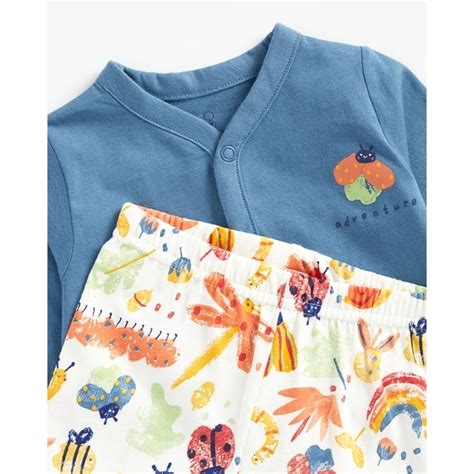 Buy Boys Full Sleeves Pyjama Set Bug Print - Blue Online at Best Price ...