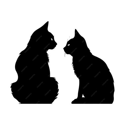 Vector silhouette of a cats | Premium AI-generated vector