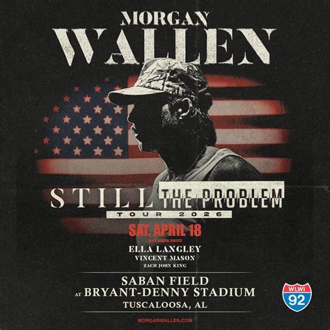 Morgan Wallen Ella Langley Vincent Mason & Zach John King, Bryant-Denny ...