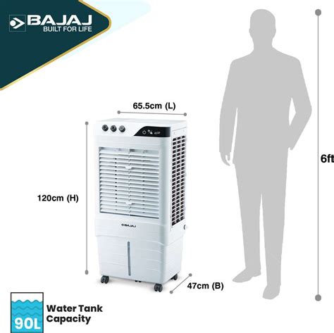 BAJAJ 90 L Desert Air Cooler for Larger Room Big Ice Chamber High-Speed ...