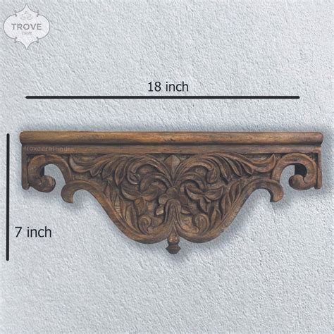 Hand-carved Victorian Wall shelf – Trove Craft India