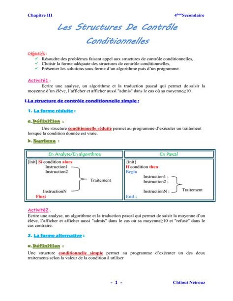 Structure Conditionnelle Simple 的图像结果