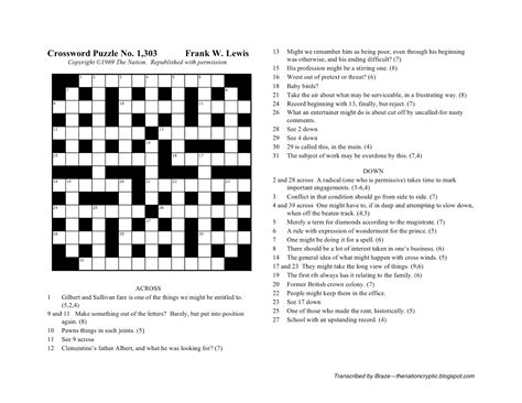 Wall Street Journal Crossword Puzzle Answers | Mary Crossword Puzzles