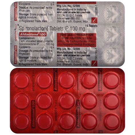 Aldactone 100 - Strip of 15 Tablets : Amazon.in: Fashion