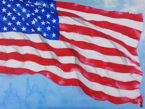 American Flag Painting On Canvas at Charlotte Stretton blog