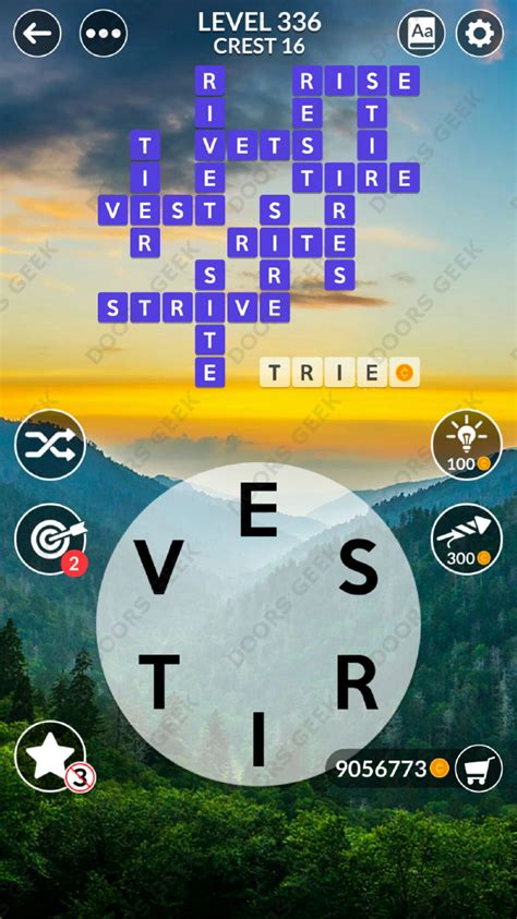 Wordscapes Level 336 Answers ~ Doors Geek