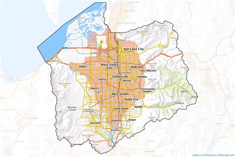 Make printable Salt Lake maps with border masking (cropping) using ...