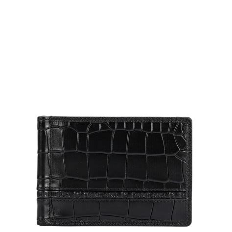 Croco Leather Money Clip - Black – Da Milano