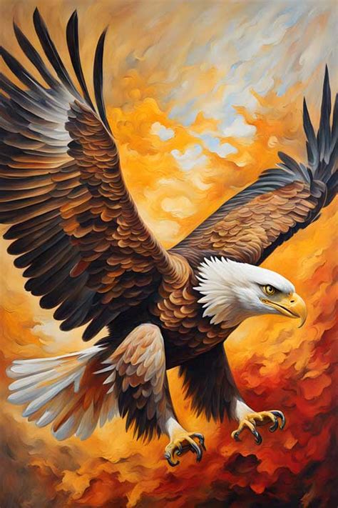 Soaring Eagle Painting – Vastu Artwork for Success & Power in South ...